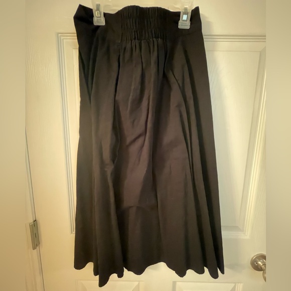 Black midi button cotton skirt - Picture 5 of 5